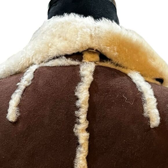 Michael Kors Brown Lambswool Vest Small Open Front, Longline, Cozy Fall/Winter - Picture 7 of 16